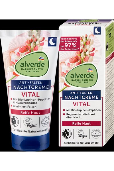 OEM alverde NATURKOSMETIK Cremă de noapte cu peptide și lupin, 50 ml