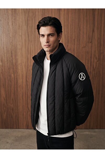 StarMis Men's Belted Inflatable Coat