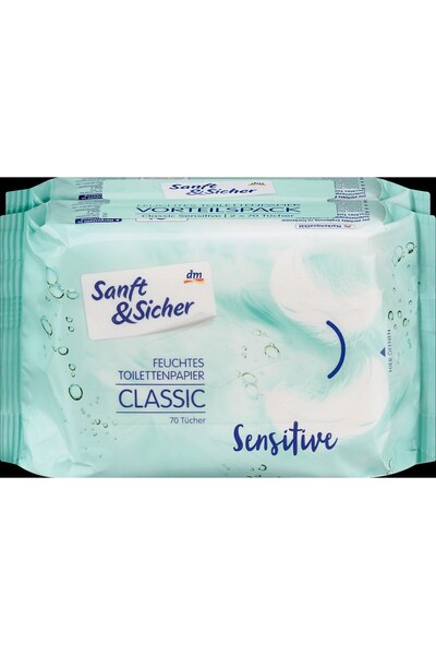 OEM Sanft&Sicher hartie igienica umeda Ultra Sensitive, 140 bucati, pentru ig...