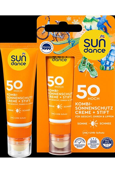SUNDANCE Protecție solară 2 în 1 și balsam de buze SPF 50, 1 buc