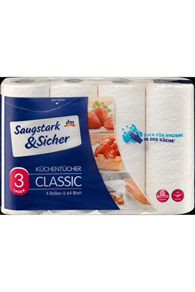 OEM Saugstark&Sicher Classic șervețele de bucătărie, 4 buc - Role