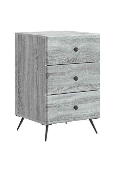 vidaxl Dulap de noapte Sonoma gri 43 x 41 x 66,5 cm Lemn prelucrat