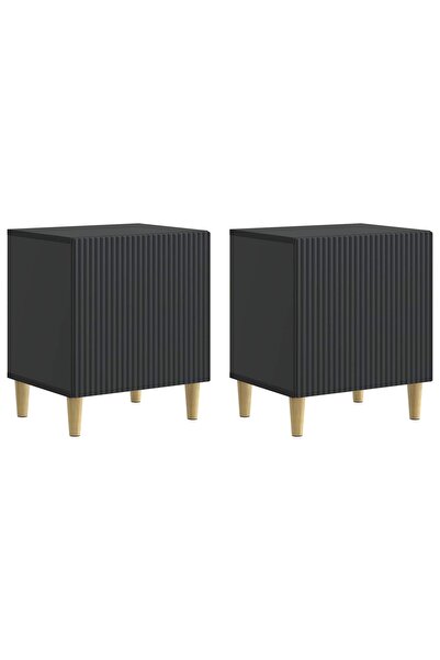 vidaxl Dulap de noapte 2 buc. Negru 43 x 34,5 x 50 cm Lemn prelucrat
