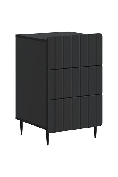vidaxl Dulap de noapte cu sertar Negru 43x 41 x 68 cm Lemn prelucrat