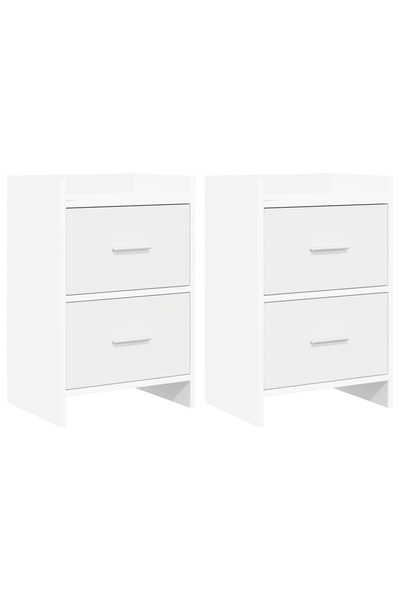 vidaxl Mese de noptieră 2 buc. Alb 40 x 30 x 60 cm Lemn prelucrat