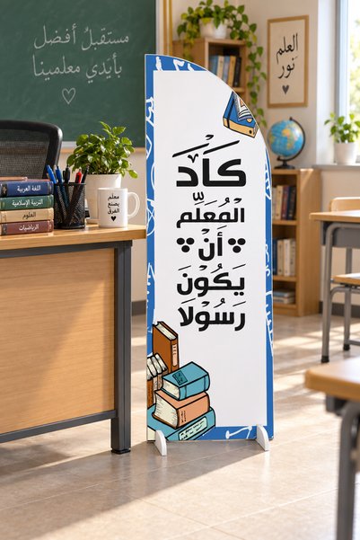Generic حامل لوح إعلاني من الفوم المنحني بتصميم أفضل المعلمين - تصميم 3، 98 ×...