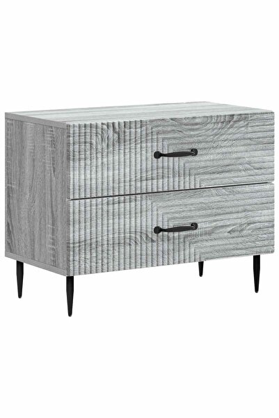 vidaxl Dulap de noapte Sonoma gri 62 x 34,5 x 47,5 cm Lemn prelucrat