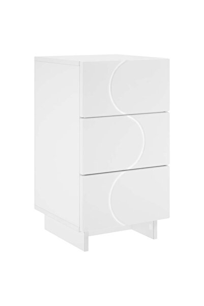 vidaxl Dulap de noapte Alb 33,5 x 34,5 x 60 cm Lemn prelucrat