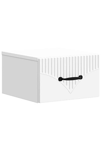 vidaxl Dulap de noapte suspendat Alb 34,5 x 33 x 20 cm Lemn prelucrat