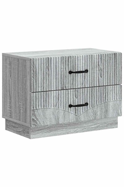 vidaxl Dulap de noapte Sonoma gri 62 x 34,5 x 44,5 cm Lemn prelucrat