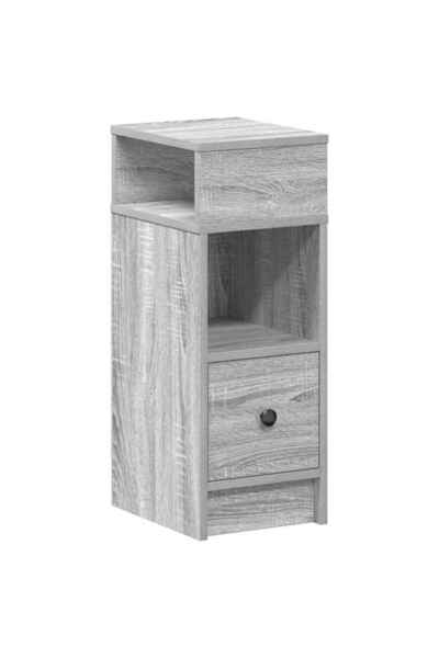 vidaxl Noptieră cu sertar gri Sonoma 25x31x66 cm