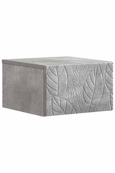vidaxl Dulap de noapte suspendat Gri Beton 49 x 34,5 x 20 cm