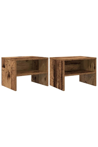 vidaxl Dulap de noapte 2 buc. Lemn vechi 40 x 30 x 30 cm