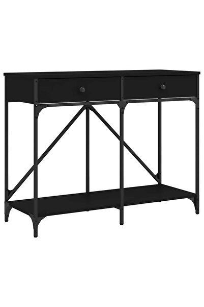 vidaxl Măsuță consolă, negru, 100x39x78,5 cm, lemn compozit