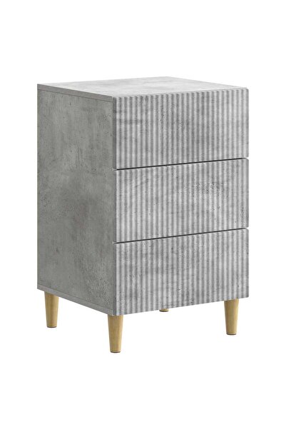vidaxl Dulap de noapte Gri Beton 43 x 41 x 66,5 cm Lemn prelucrat