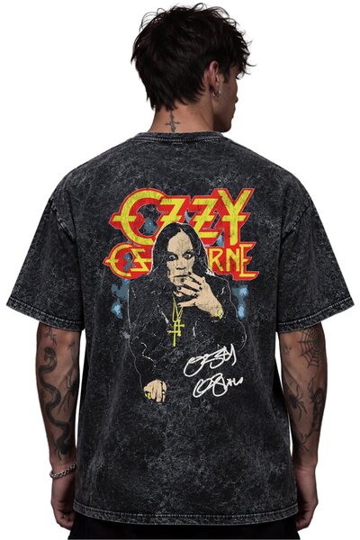 SEVBANO Tricou Ozzy Osbourne Rock Metal Singer, imprimat, unisex, supradimens...