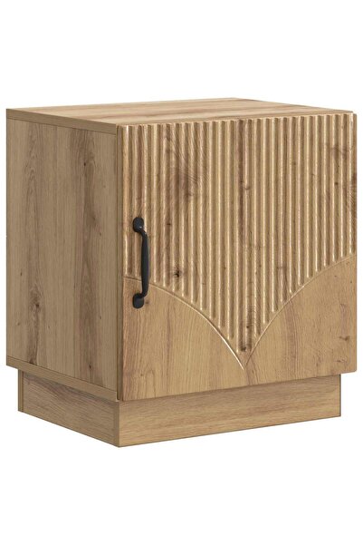 vidaxl Noptieră Stejar artizanal 43 x 34,5 x 47 cm Lemn prelucrat
