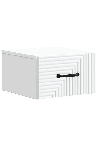 vidaxl Dulap de noapte suspendat Alb 34,5 x 33 x 20 cm Lemn prelucrat