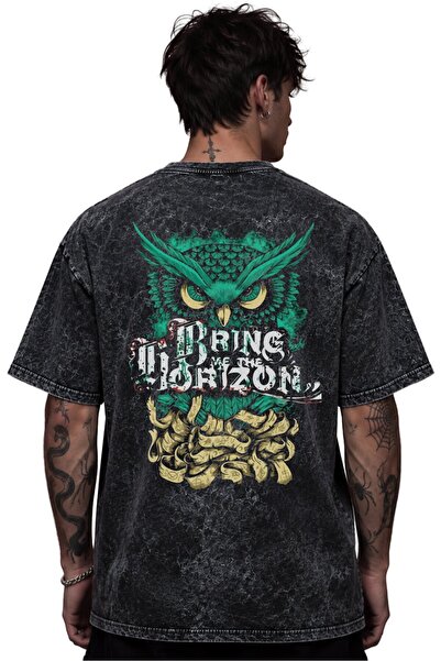 SEVBANO Tricou unisex supradimensionat cu imprimeu Bring Me The Horizon Rock ...