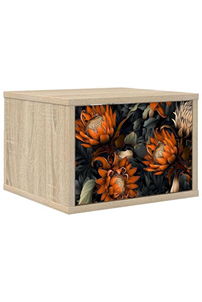 vidaxl Noptieră suspendată LOCHEM Stejar Sonoma 36 x 33 x 25 cm