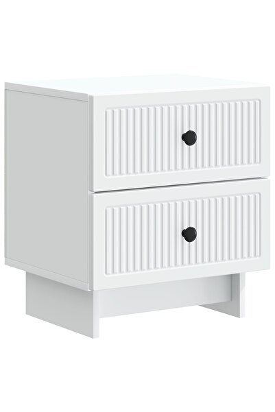 vidaxl Dulap de noapte Alb 43 x 34,5 x 47,5 cm Lemn prelucrat