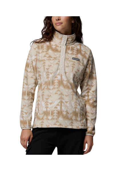 Columbia Γυναικείο Benton Springs Printed 1/2 Snap Fleece Μπεζ 2085611-271