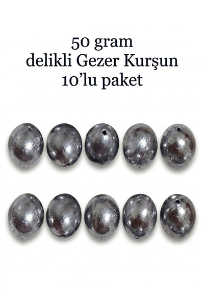 50 gram delikli Gezer Kurşun 10'lu paket50 x 10 toplam 500 gram