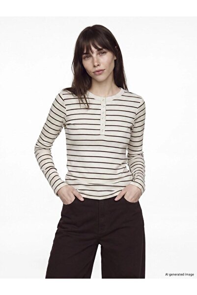 LC Waikiki Crew Neck Striped Women's Bodysuit (W6)
