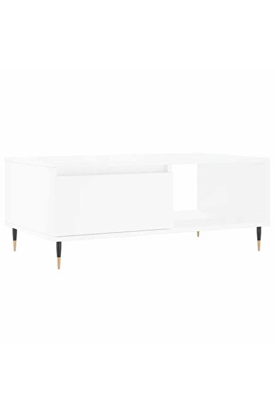 vidaxl Măsuță de cafea, alb, 90x50x36,5 cm, lemn prelucrat