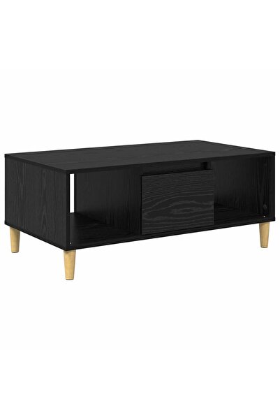 vidaxl Masă de cafea Stejar Negru 90 x 50 x 26.5 cm Lemn prelucrat