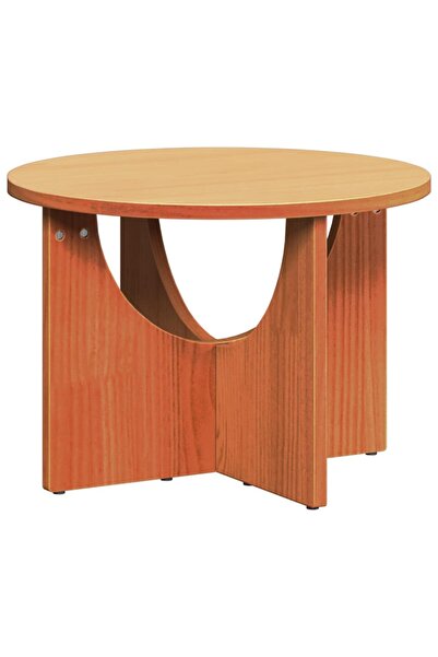 vidaxl Masă de cafea Maroniu cerat 50 x 50 x 35 cm Lemn masiv de pin