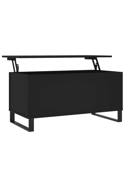 vidaxl Măsuță de cafea, negru, 90x44,5x45 cm, lemn compozit