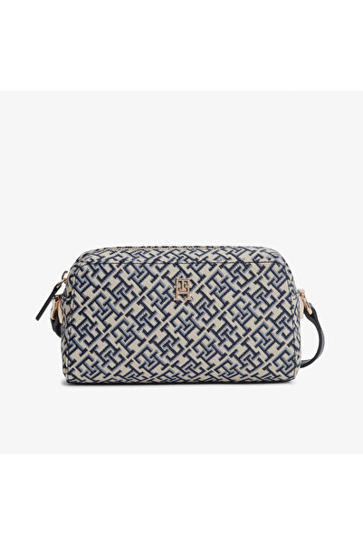 Tommy Hilfiger Grace Jacquard Kadın Lacivert Çapraz Çanta