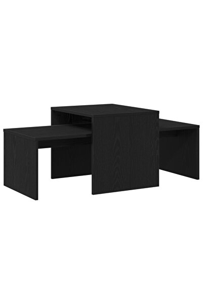 vidaxl Mese în cuiburi Stejar Negru 100 x 48 x 40 cm Lemn prelucrat