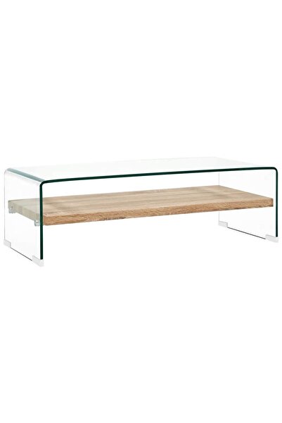 vidaxl Măsuță de cafea, transparent, 98x45x31 cm, sticlă securizată