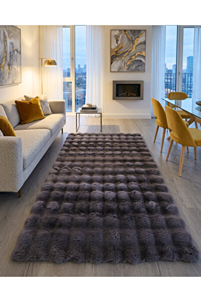 Rugs Modern Halı Bubble Post Halı Kabarcık Dokulu Yıkanabilir Peluş Yatak Oda...