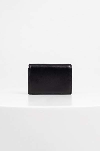 BAYDERİ Kepsa Genuine Leather Card Holder Black