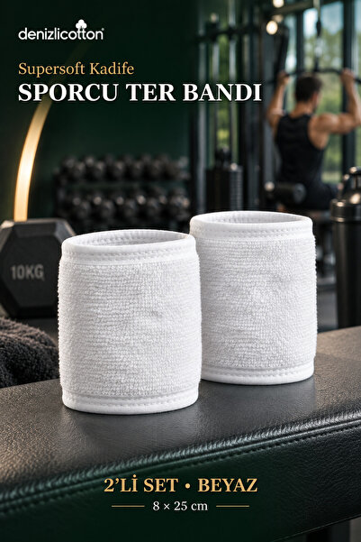 denizlicotton 2-Pack Sportsman's Sweatband Supersoft Velvet Velcro Wristband ...