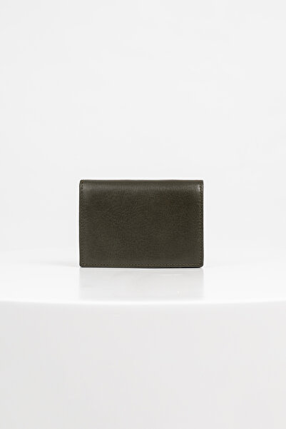 BAYDERİ Kepsa Genuine Leather Card Holder Green