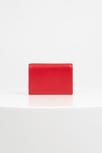 BAYDERİ Kepsa Genuine Leather Card Holder Red