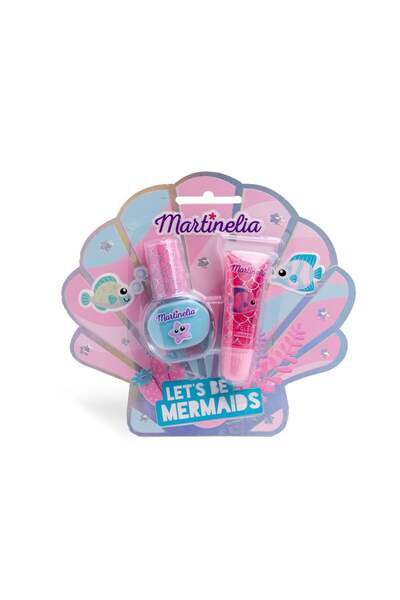 Martinelia - Let's Be Mermaids Kız Çocuk İkili Su Bazlı Oje ve Dudak Parlatıc...