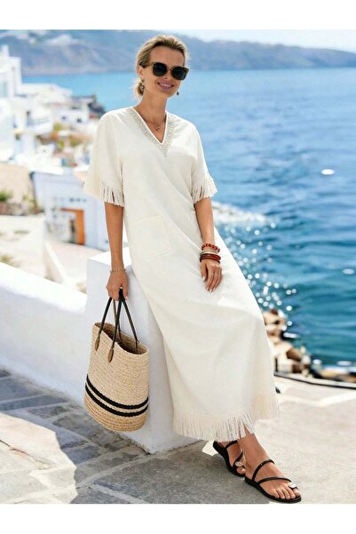 Sheya Rochie maxi, crem - L
