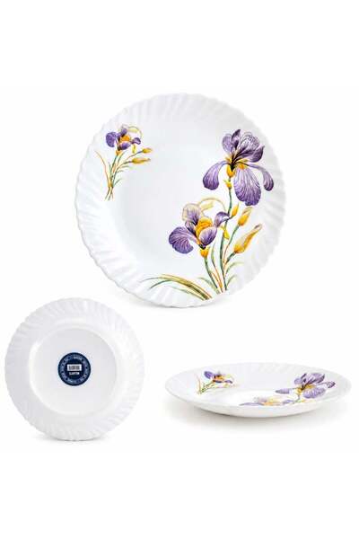 JML Farfurie din Opal 6/set, Model Floral 24cm