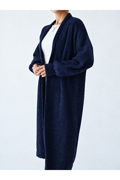 Miss Beyoğlu Γυναικεία μακριά πλεκτή ζακέτα oversized – Ροζ, Πέτρα, Μπεζ, Μαύ...