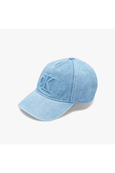 Calvin Klein Seasonal Logo Denim Erkek Mavi Şapka