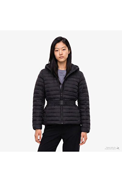 Calvin Klein Belted Puffer Kadın Siyah Ceket