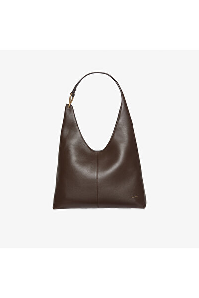 Calvin Klein Slouchy Leather Kadın Kahverengi Omuz Çantası