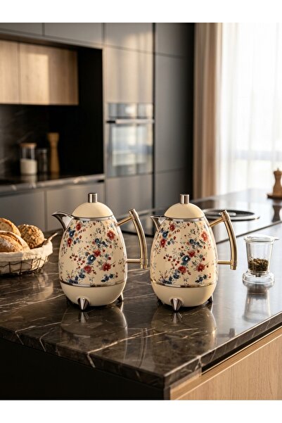 Generic Trams Steel Tea and Coffee Set 1+1 Liter Capacity with Luxurious and ...