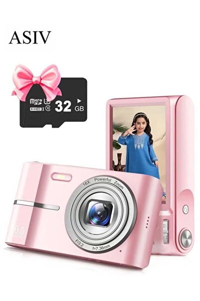 ASIV Digital Camera, 50MP Full HD 1080P Camera with 16x Zoom Anti-Shake