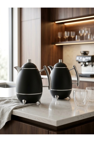 Generic Trams Steel Tea and Coffee Set 1+1 Liter Capacity Luxurious and Moder...